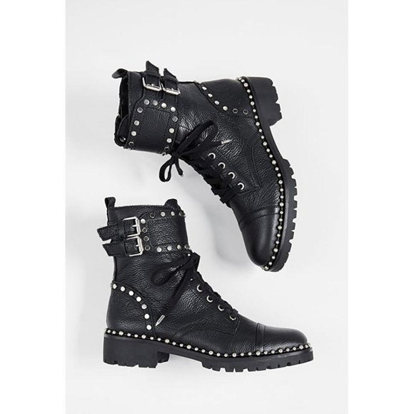 (Sold) Sam Edelman Jennifer Studded Combat Boot - Picture 5 of 13